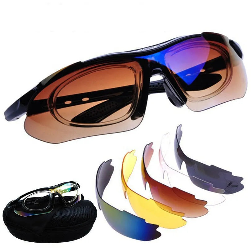 Ebike Sunglasses with 5 Interchangeable Lenses